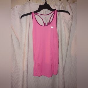 Nike Women's Bright Pink Racerback Tank Top Size Medium